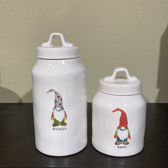 Rae Dunn Holiday New Rae Dunn Magic Mischief Gnome Canister Set